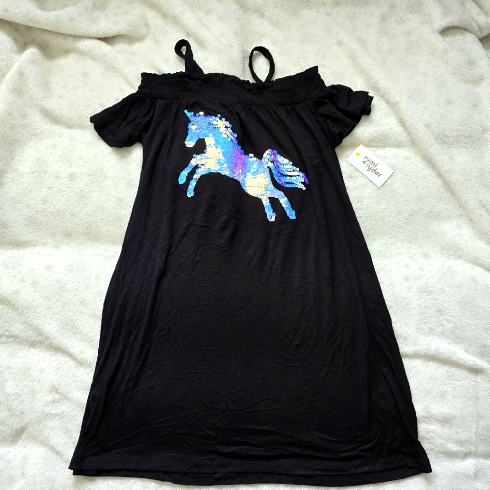 Rumi + Ryder Girls Sequin Unicorn Dress NWT